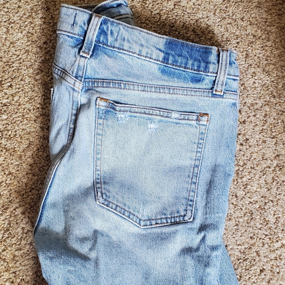 Distressed Abercrombie & Fitch Light Blue High-Rise Skinny Jeans - Picture 2 of 6